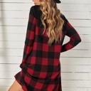   Plaid Pattern Long Sleeve Dress