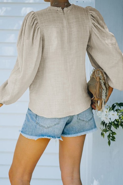 Billowed Long Sleeve Blouse