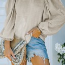  Billowed Long Sleeve Blouse