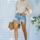  Billowed Long Sleeve Blouse