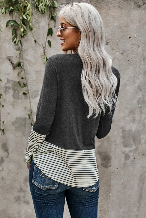 Sequins Front Pocket Long Sleeve Top | 3 Colors |