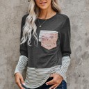  Sequins Front Pocket Long Sleeve Top | 3 Colors |