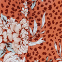  Leopard Floral V Neck Short Sleeve Blouse