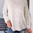  Cheetah Print Long Sleeve Blouse