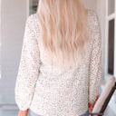  Cheetah Print Long Sleeve Blouse