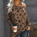  Leopard Print Loose Long Sleeve Top 