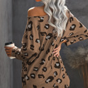  Leopard Print Loose Long Sleeve Top 