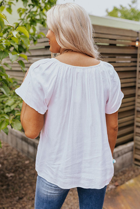 Wild Flower Embroidered Shift Top