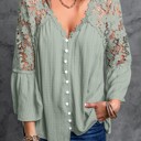  Crochet Lace Button Top | 2 Colors |