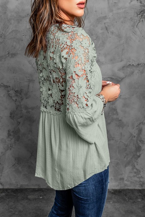Crochet Lace Button Top | 2 Colors |