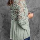  Crochet Lace Button Top | 2 Colors |
