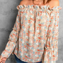  Floral Off Shoulder Bell Sleeve Blouse