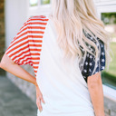  The US Stars and Stripes V Neck Tee