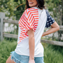  The US Stars and Stripes V Neck Tee