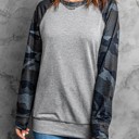  Camo Long Sleeve Raglan Top 