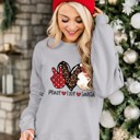  Santa Claus Leopard Print Graphic Sweatshirt