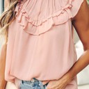  Ruffled Sleeveless Top