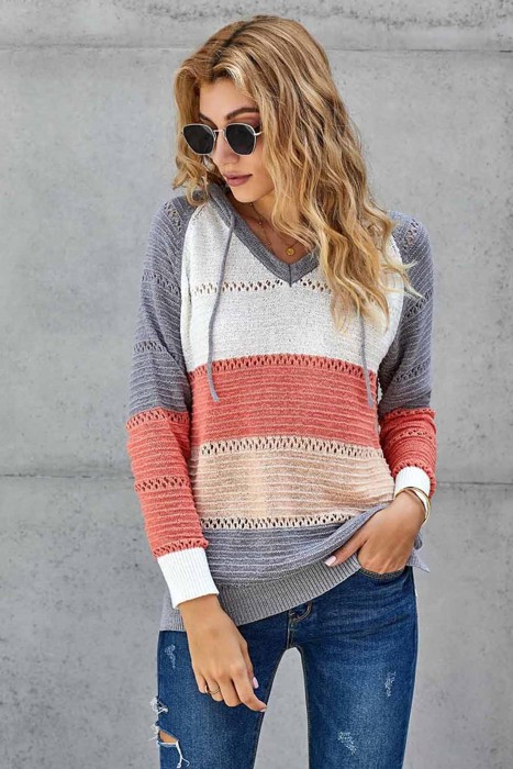 Beach Bonfire Knitted Hoodie | 4 Colors |