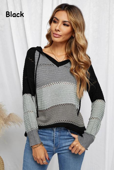 Beach Bonfire Knitted Hoodie | 4 Colors |