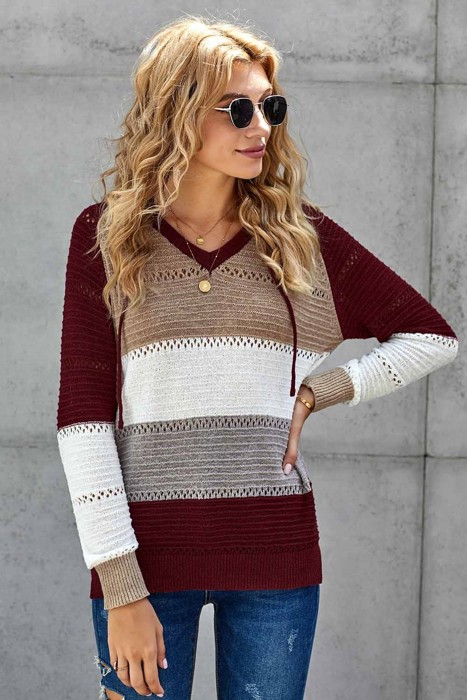 Beach Bonfire Knitted Hoodie | 4 Colors |