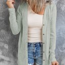 Medium Sage " Flash Deal" Open-Front Buttons Cardigan | 3 Colors |