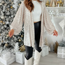  Wrap Front V-neck Sequin Dress/ Cardigan