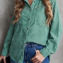  Corduroy Front Pocket Drop Shoulder Shacket | 2 Colors |