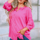  Dotted Print Loose Shirt