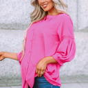  Dotted Print Loose Shirt