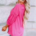  Dotted Print Loose Shirt