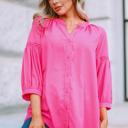  Dotted Print Loose Shirt