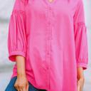  Dotted Print Loose Shirt