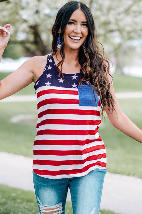  American Flag Tank Top