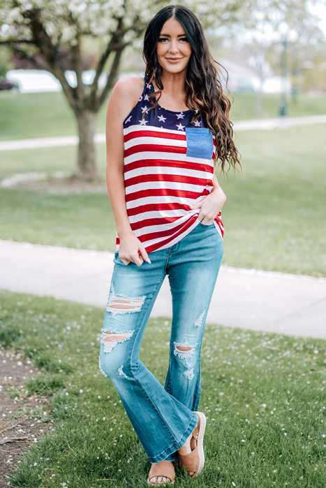 American Flag Tank Top