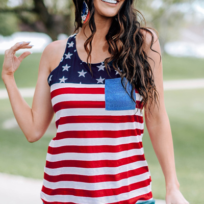  American Flag Tank Top