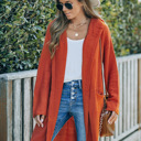  Open Front Hooded Sweater Cardigan