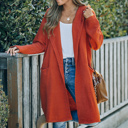  Open Front Hooded Sweater Cardigan