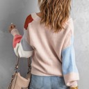  Color Block Button V Neck Sweater Cardigan
