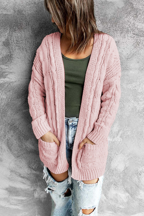 Knitted Cardigan with Pockets | 2 Colors |