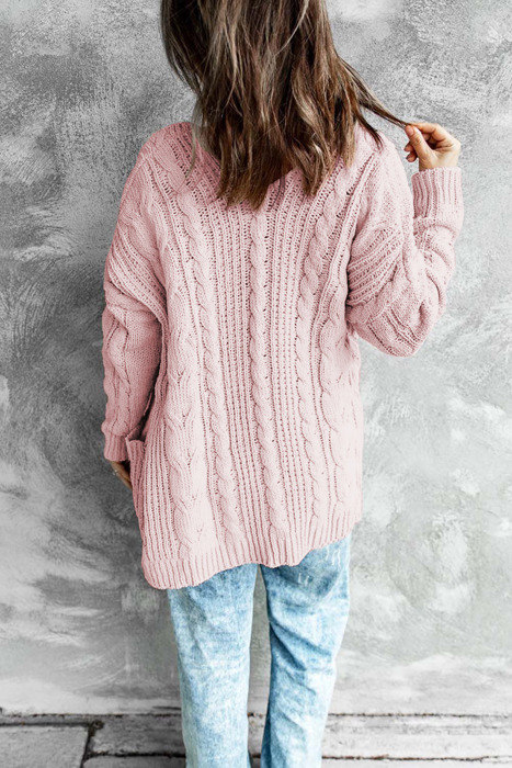 Knitted Cardigan with Pockets | 2 Colors |