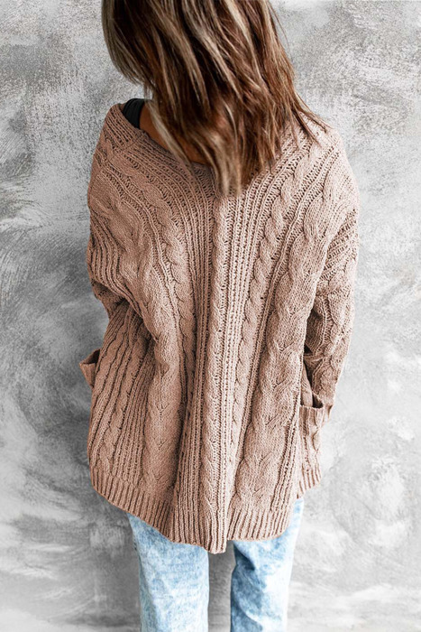 Knitted Cardigan with Pockets | 2 Colors |