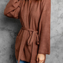  Ribbed Pocketed Open Front Cardigan | 2 Colors |