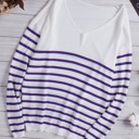  Striped V Neck Long Sleeve Top | 3 Colors |