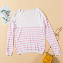  Striped V Neck Long Sleeve Top | 3 Colors |