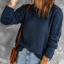  Trendy Knit Ribbed Cuffs Sweater | 2 Colors |