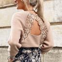  V Neck Lace Back Sweater | 2 Colors | 