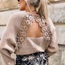  V Neck Lace Back Sweater | 2 Colors | 