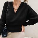  V Neck Lace Back Sweater | 2 Colors | 