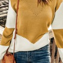  Two-Tone Chevron Pullover Sweater