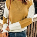  Two-Tone Chevron Pullover Sweater